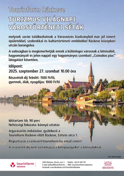 Turizmus világnapi várostörténeti séták 2025