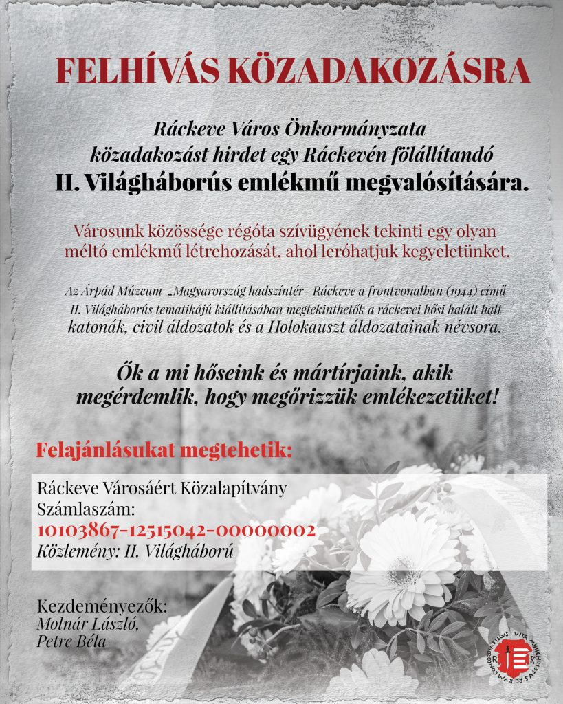 Felhívás közadakozásra