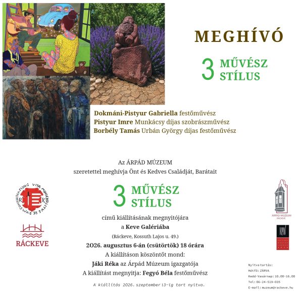Meghívó - 3 művész, 3 stílus
