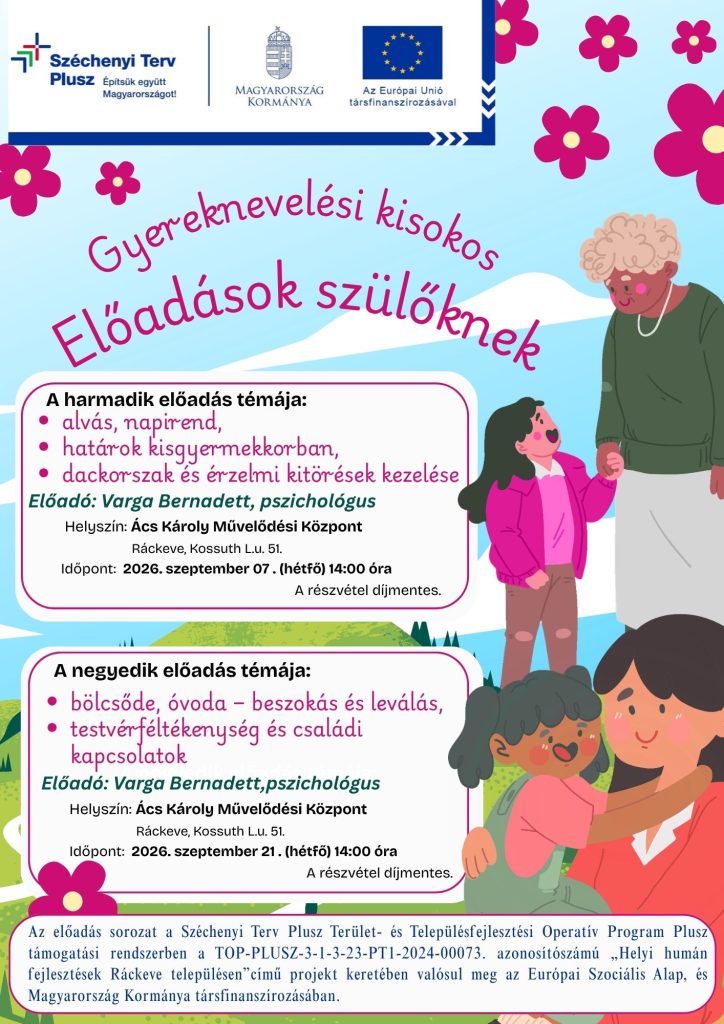 Gyermeknevelési kisokos - Előadások szülőknek