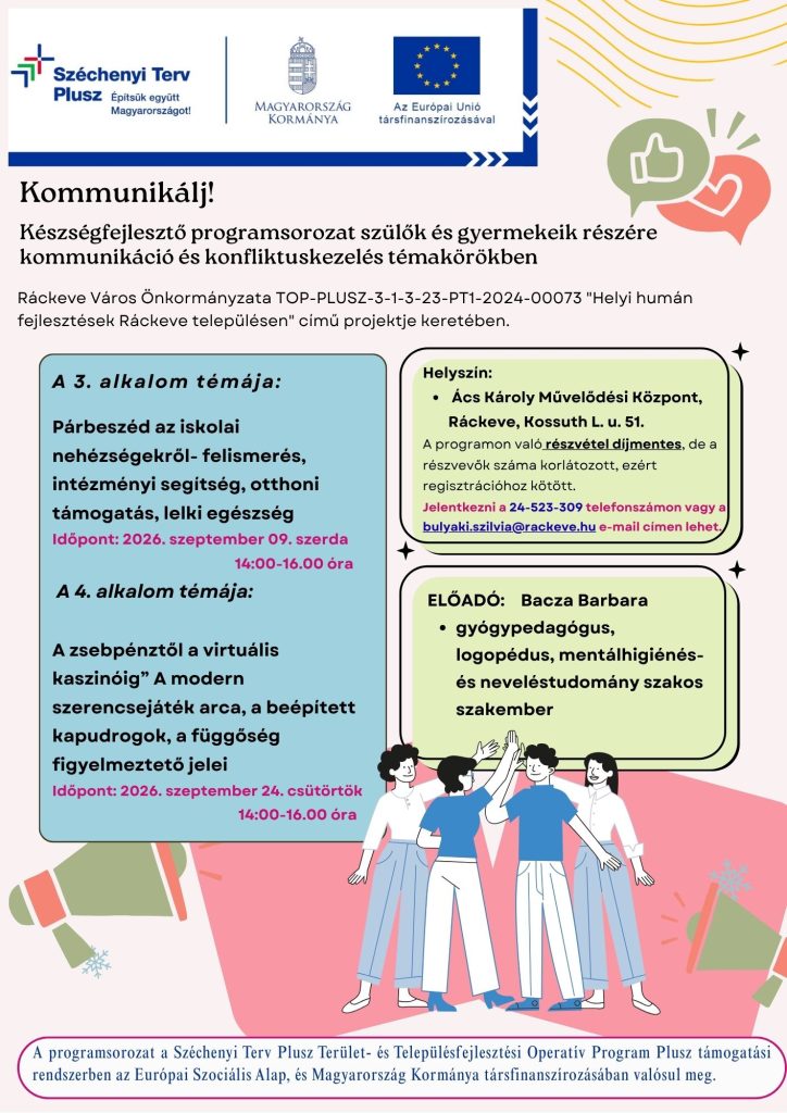Kommunikálj! - Készségfejlesztő programsorozat